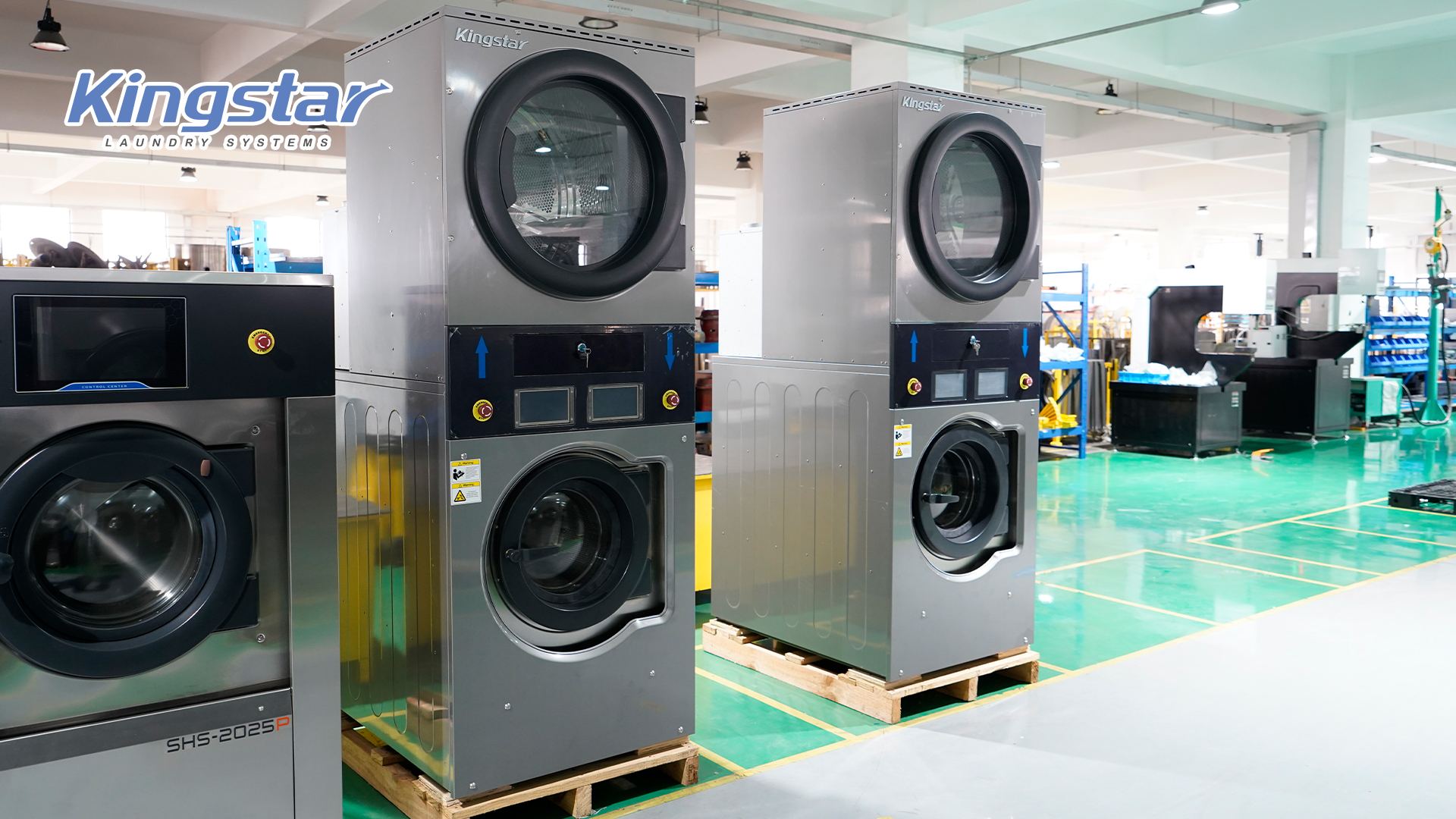 Does the coin-operated stacked washer dryer use energy-saving drying or ...